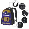 Baltimore Backpack Custom Football Style Backpack Personalized Name and Number Backpacks Customized High Capacity Bag Gifts for Men Women Fans view 3