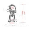 RANYUSS Pair of 5in(126mm) Swivel Eye Snap Shackle Quick Release Bail Rigging Sailing Boat Marine 316 Stainless Steel for Sailboat (126 view 2