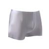 Maiyifu-GJ Men's Solid Colour Transparent Underwear Breathable Soft Trunks Silk Stretch Boxer Briefs (Silver 1PC,Small) view 1