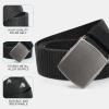 AWAYTR Nylon Boys Baseball Belt - Kids Golf Belt with Metal Buckle for Softball Pants School Uniform Jeans (Sliver Buckle-Black) view 2