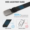 AWAYTR Nylon Boys Baseball Belt - Kids Golf Belt with Metal Buckle for Softball Pants School Uniform Jeans (Sliver Buckle-Black) view 3
