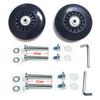 1 Pair/2pcs Luggage Suitcase Replacement Wheels 100mm/3.94in, Thk24mm Rubber Swivel Caster Wheels for Inline Outdoor Skate w/ 6mm Bearings Repair Kits (OD100xThk24mm/3.94x0.94in) view 2