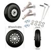 1 Pair/2pcs Luggage Suitcase Replacement Wheels 100mm/3.94in, Thk24mm Rubber Swivel Caster Wheels for Inline Outdoor Skate w/ 6mm Bearings Repair Kits (OD100xThk24mm/3.94x0.94in) view 3