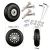 1 Pair/2pcs Luggage Suitcase Replacement Wheels 100mm/3.94in, Thk24mm Rubber Swivel Caster Wheels for Inline Outdoor Skate w/ 6mm Bearings Repair Kits (OD100xThk24mm/3.94x0.94in) view 4