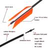 AMEYXGS 6/12 Pcs 30 Inch Archery Carbon Arrows Target Practice Flu Flu Arrows Spine 500 Small Game Arrows 4 Feathers Fletching with 100 Grain Judo Arrowheads for Practice Targeting view 2