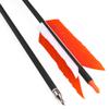 AMEYXGS 6/12 Pcs 30 Inch Archery Carbon Arrows Target Practice Flu Flu Arrows Spine 500 Small Game Arrows 4 Feathers Fletching with 100 Grain Judo Arrowheads for Practice Targeting view 4