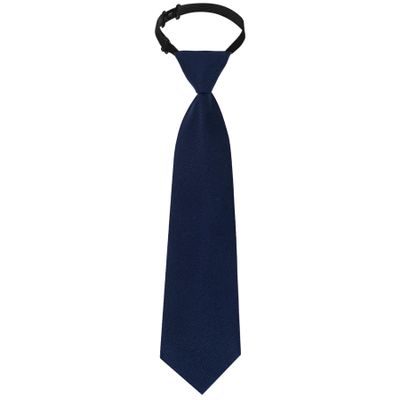 Sucrain 1pcs Boy's Necktie Pre-tied Adjustable Neck Strap Tie for Wedding Graduation School Uniforms (Navy Blue)