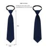 Sucrain 1pcs Boy's Necktie Pre-tied Adjustable Neck Strap Tie for Wedding Graduation School Uniforms (Navy Blue) view 2