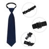 Sucrain 1pcs Boy's Necktie Pre-tied Adjustable Neck Strap Tie for Wedding Graduation School Uniforms (Navy Blue) view 4