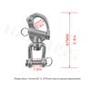 RANYUSS Pair of 3.5in(87mm) SSwivel Eye Snap Shackle Quick Release Bail Rigging Sailing Boat Marine 316 Stainless Steel for Sailboat(87 view 2