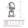 RANYUSS Pair of 3.5in(87mm) SSwivel Eye Snap Shackle Quick Release Bail Rigging Sailing Boat Marine 316 Stainless Steel for Sailboat(87 view 3