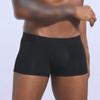 Maiyifu-GJ Men's Cotton U-Shaped Underwear Stretchy Breathable Trunks Low Waist Soft Boxer Briefs (Black 3PC,Medium) view 3