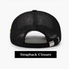 Cool Full Mesh Baseball Cap for Men, Unisex Summer Mesh Anchor Baseball Cap for Trucker (Black) view 4