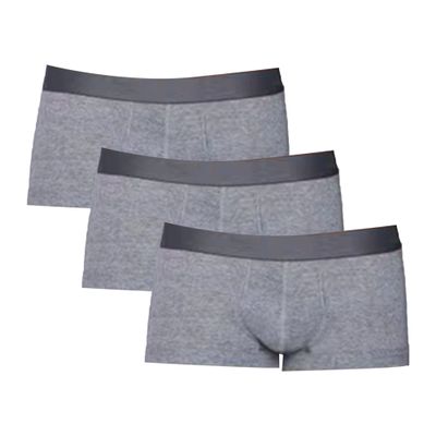 Maiyifu-GJ Men's Cotton U-Shaped Underwear Stretchy Breathable Trunks Low Waist Soft Boxer Briefs (Gray 3PC,Medium)