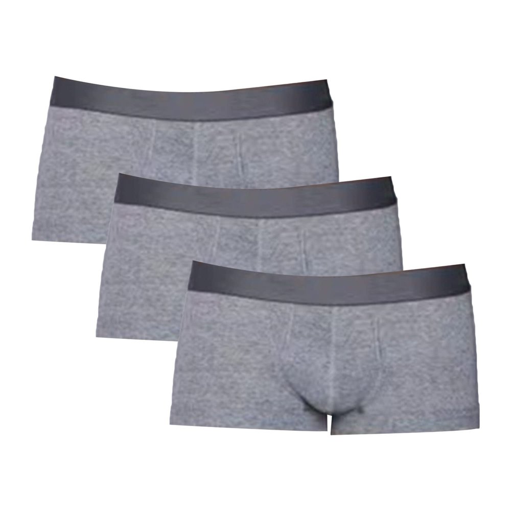 Maiyifu-GJ Men's Cotton U-Shaped Underwear Stretchy Breathable Trunks Low Waist Soft Boxer Briefs (Gray 3PC,Medium)