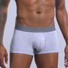 Maiyifu-GJ Men's Cotton U-Shaped Underwear Stretchy Breathable Trunks Low Waist Soft Boxer Briefs (Gray 3PC,Medium) view 4