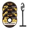 HERCULES Fly Fishing Line, Fly Line Backing, Tippet 3 Pack with Fly Tippet Holder, Leader 6 Pack with Tapered Leader Wallet Combo view 4