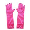 Little Girls Princess Glove Kid Glove Toddler Dress Up Gloves Girls Satin Gloves for Halloween Costume Party Birthday Princess Cosplay (Fuchsia) view 1