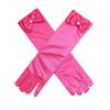 Little Girls Princess Glove Kid Glove Toddler Dress Up Gloves Girls Satin Gloves for Halloween Costume Party Birthday Princess Cosplay (Fuchsia) view 2