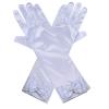 Fepdiu Little Girls Princess Glove Kid Glove Toddler Dress Up Gloves Girls Satin Gloves for Halloween Costume Party Birthday Princess Cosplay (white) view 2
