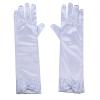 Fepdiu Little Girls Princess Glove Kid Glove Toddler Dress Up Gloves Girls Satin Gloves for Halloween Costume Party Birthday Princess Cosplay (white) view 3