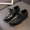 Fashion Boys Modern Dance Shoes Prom Ballroom Latin Dance Shoes Leather Lace Up Dance Performance Shoes for Kids (Black, 4 Big Kids) view 4