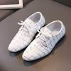 Fashion Boys Modern Dance Shoes Prom Ballroom Latin Dance Shoes Leather Lace Up Dance Performance Shoes for Kids (White, 3 Big Kids) view 3