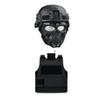 MICH Airsoft Helmet Airsoft Skull Mask TacticalVest Outdoor, Adjustable Training Protective Vest,Paintball Cosplay CS Games view 1