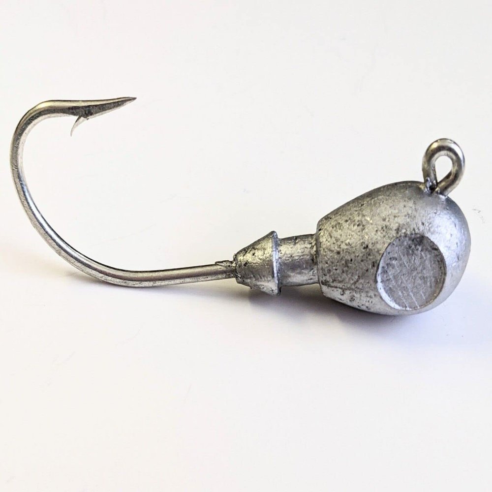 10 Raw Big Eye Jig Head Bass Cobia Cod Striper Lure Mustad Tinned Hook 8oz