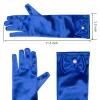 Fepdiu Little Girls Princess Glove Kid Glove Toddler Dress Up Gloves Girls Satin Gloves for Halloween Costume Party Birthday Princess Cosplay (royal blue) view 4