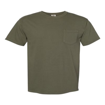 Adult Heavyweight RS Pocket T-Shirt, Sage, S - 6030
