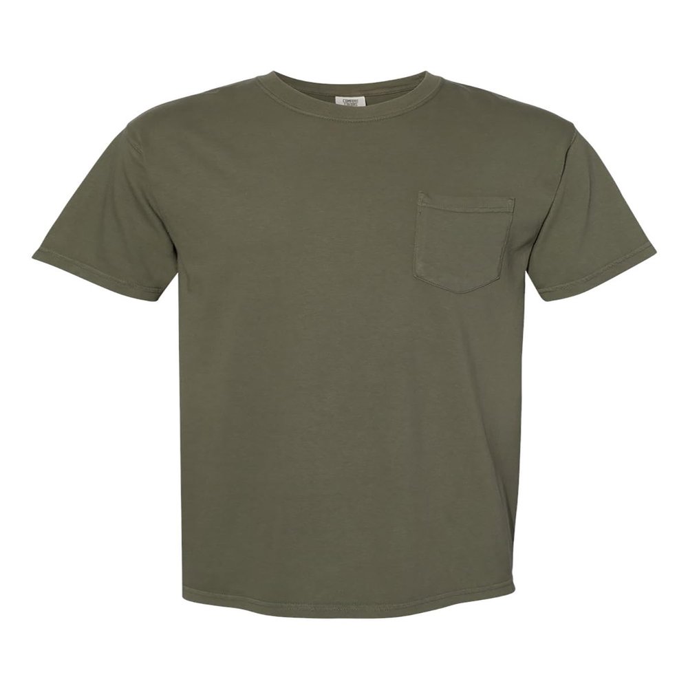 Adult Heavyweight RS Pocket T-Shirt, Sage, S - 6030