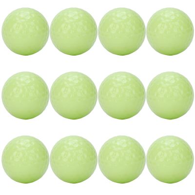 SUNGOOYUE Balls, 12Pcs Synthetic Rubber Luminous Night Floating Balls in The Dark for Night Sports