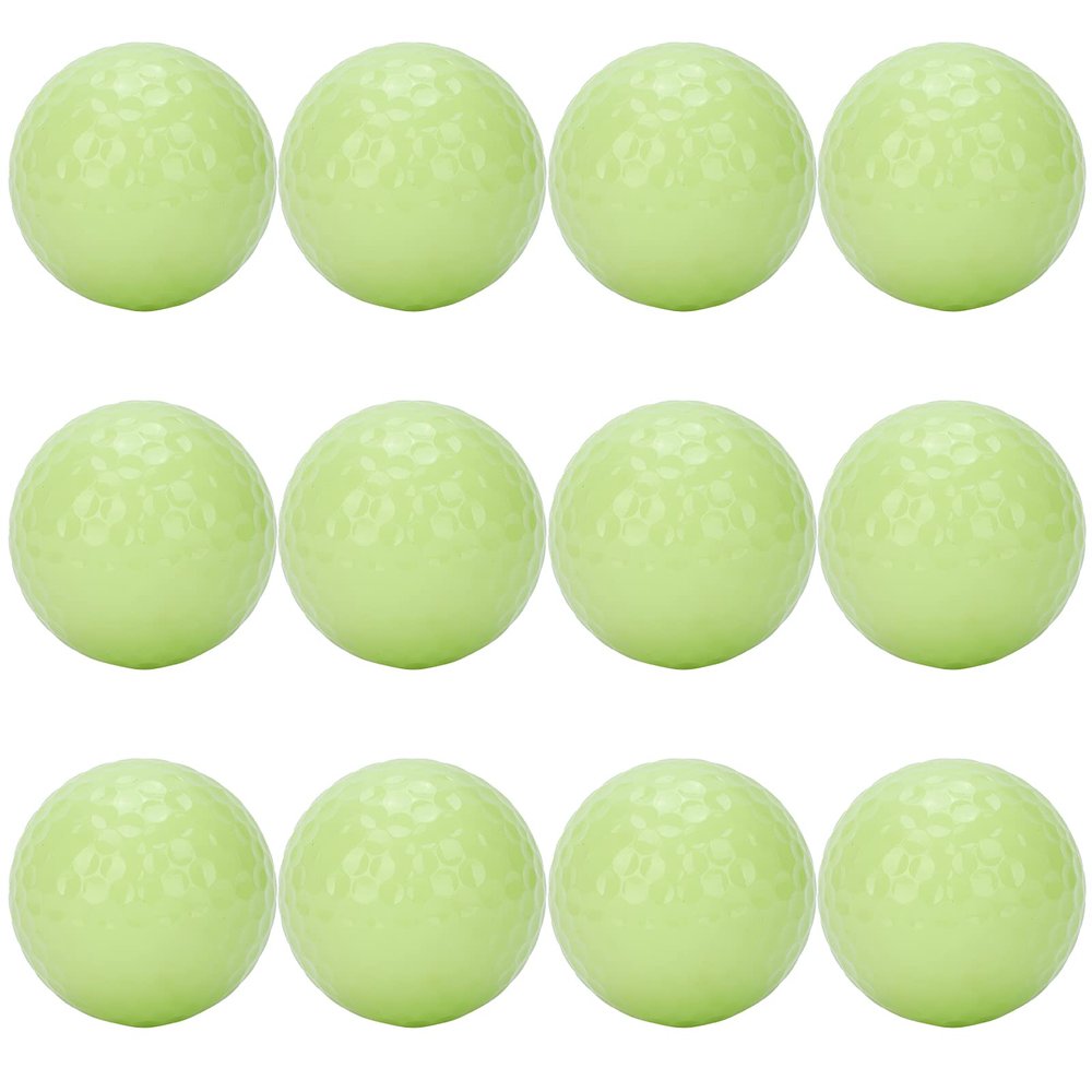SUNGOOYUE Balls, 12Pcs Synthetic Rubber Luminous Night Floating Balls in The Dark for Night Sports