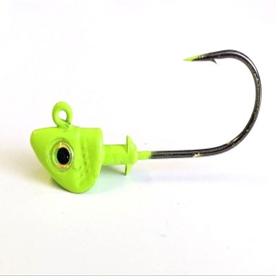 10 Painted Pro-Shad Jig Head Striper Bass Redfish Lure Ultra Point Hook- Char 3/8oz