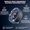 Egnaro Silicone Rings for Men 1/4/5/6/7 Multipack of Breathable Mens Silicone Rubber Wedding Rings Bands - Step Edge view 2