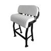 29" Leaning Post Bench Seat, Integrated 4 Rod Holders, Fits Most Fishing, Center Console, and Bay Boats, Heavy Duty Coated Aluminum, L - 29 inch, W - 15.7 inch (Pro 2 w/Black Rest Black) view 1