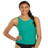 Sporti Women Active High Neck Tankini Top - Bathing Suit Tops for Women - Athletic Swimsuit Tank Top with Shelf Bra Support - Jade - Small view 1