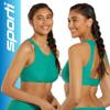 Sporti Active High Neck Crop Bikini Top - Jade - X-Small view 2