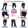 Woman Within Plus Size Petite Stretch-Cotton Knit Pull-On Bootcut Side-Stripe Leggings - 5X, Black Classic Red view 4