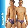 Sporti Molecule USA Swim Brief - Mens Swim Briefs - Athletic Swimsuit Training for Swimmers - Competition Pool Training Briefs for Men - Red/White/Blue - 40 view 2