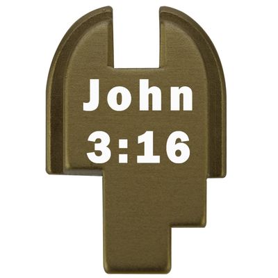 NDZ Performance Slide Cover Back Plate for Springfield Hellcat, Hellcat Pro & Comp  Black Laser Engraved Anodized Aluminum  USA Made  John 3:16