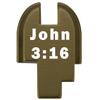 NDZ Performance Slide Cover Back Plate for Springfield Hellcat, Hellcat Pro & Comp  Black Laser Engraved Anodized Aluminum  USA Made  John 3:16 view 1