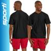 Sporti Men's Rash Guard Shirts - Short Sleeve Swim Shirts - UPF 50+ UV Sun Protection - Suitable for Sport & Activities - Men's SS UPF 50 Comfort Fit II Rashguard - Black - X-Large view 2