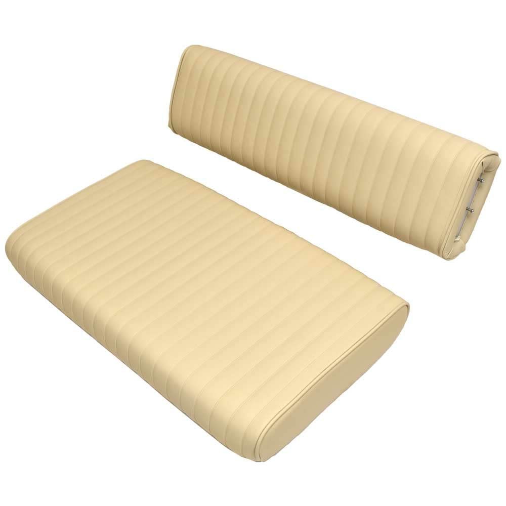 Boat Cooler Seat Cushions | Heat Pleated Beige (Set of 2)
