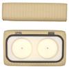Boat Cooler Seat Cushions | Heat Pleated Beige (Set of 2) view 3