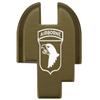 NDZ Performance Slide Cover Back Plate for Springfield Hellcat, Hellcat Pro & Comp  Black Laser Engraved Anodized Aluminum  USA Made  US Army 101st Airborne Division view 1