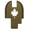 NDZ Performance Slide Cover Back Plate for Springfield Hellcat, Hellcat Pro & Comp  Black Laser Engraved Anodized Aluminum  USA Made  Canadian Maple Leaf view 1