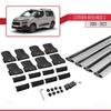 apline Compatible with Citroen Berlingo 3 (K9) 2019-2022 Fly Model Car Roof Rack Cross Bar Grey Aluminium 4 Bars view 4