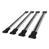 apline Compatible with Citroen Nemo 3 (225) 2008-2017 Fly Model Car Roof Rack Cross Bar Grey Aluminium 4 Bars view 1